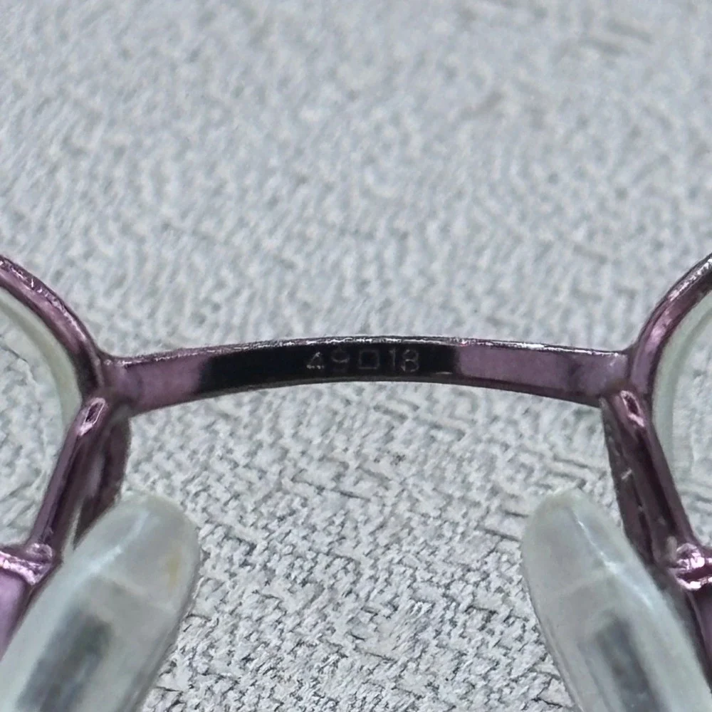 Elle EL18791 Red Purple Semi Rimless Eyeglass Frames 49-18-135 with Case